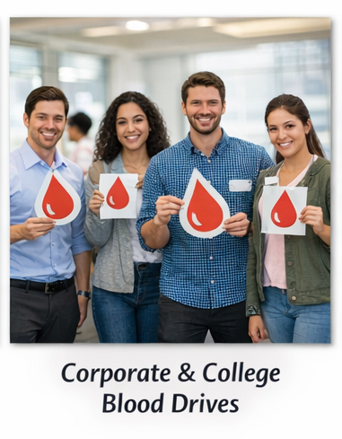 College students participating in blood donation